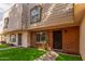 Neat townhome exterior with brick and siding at 1029 E Lodge Dr, Tempe, AZ 85283