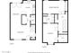 Two-story floor plan, two bedrooms, and two baths at 1029 E Lodge Dr, Tempe, AZ 85283