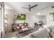Spacious living room, featuring comfortable furniture and large TV at 1029 E Lodge Dr, Tempe, AZ 85283