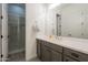 Bathroom with vanity, shower, and modern fixtures at 2480 E Haymore St, Gilbert, AZ 85298