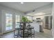 Eat-in kitchen with stainless steel appliances and access to backyard at 4102 E Blanche Dr, Phoenix, AZ 85032