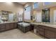 Spa-like bathroom with soaking tub and double vanity at 41717 N Harbour Town Way, Anthem, AZ 85086