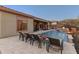 Stunning pool and patio area, perfect for relaxation at 41717 N Harbour Town Way, Anthem, AZ 85086