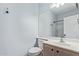 Clean bathroom with toilet, sink, and vanity at 44783 W Alamendras St, Maricopa, AZ 85139