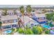 Aerial view of a desert residential neighborhood with homes that have a pool, desert landscaping and private yards at 4714 E Paso Trl, Phoenix, AZ 85050