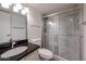 Condo bathroom with a large shower and modern finishes at 7436 E Chaparral Rd # B260, Scottsdale, AZ 85250