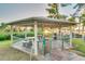 Community gazebo with seating and water fountain at 10030 W Royal Oak Rd # C, Sun City, AZ 85351