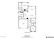 Detailed floor plan showcasing layout of the bedrooms, bathrooms, kitchen, living room, dining room, and garage at 15432 W Corrine Dr, Surprise, AZ 85379