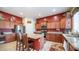 Island kitchen with granite counters and ample cabinet space at 2147 S Valle Verde Cir, Mesa, AZ 85209