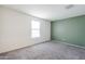 Well-lit bedroom featuring a two-tone wall and plush carpeting at 25565 W Gwen St, Buckeye, AZ 85326