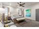 Main bedroom with large bed, dresser, and ceiling fan at 2809 W Paso Nuevo Dr, Phoenix, AZ 85086