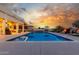 Large rectangular pool with a stunning sunset view at 2809 W Paso Nuevo Dr, Phoenix, AZ 85086