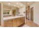 Bathroom with double vanity and large mirror at 32905 N 140Th St, Scottsdale, AZ 85262