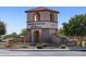 Stone and stucco entryway to Mission Royale featuring Gathering communities and adult golf course at 330 S San Fernando Ln, Casa Grande, AZ 85194