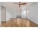 Bright bedroom with hardwood floors and ceiling fan at 34619 N 30Th Ave, Phoenix, AZ 85086