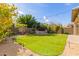 Landscaped backyard with artificial turf and fire pit at 3617 E Half Hitch Pl, Phoenix, AZ 85050