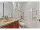 Bathroom with tub, shower, and updated vanity at 3617 E Half Hitch Pl, Phoenix, AZ 85050