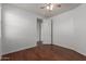 Bedroom with hardwood floors and ceiling fan at 3617 E Half Hitch Pl, Phoenix, AZ 85050