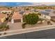 Aerial view of single-story house with solar panels and pool at 7556 W Crystal Rd, Glendale, AZ 85308