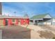 Backyard with covered patio, storage shed and gravel area at 8055 S 7Th St, Phoenix, AZ 85042