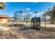 Backyard with trampoline and playhouse at 1437 W Yukon Dr, Phoenix, AZ 85027