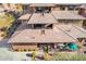 Aerial view of building, highlighting patio and roofline details at 16333 E Lombard Pl, Fountain Hills, AZ 85268