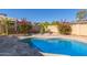 Relaxing kidney shaped pool and spacious patio at 2032 E Pegasus Dr, Tempe, AZ 85283