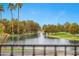 Beautiful lake view with palm trees from home at 21 E Oakwood Hills Dr, Chandler, AZ 85248