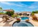 Relaxing pool area with spa and lounge chairs at 21215 N 75Th St, Scottsdale, AZ 85255