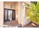 Inviting front entrance with decorative glass door and brick walkway at 3174 E Marlette Ave, Phoenix, AZ 85016