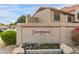 Daybreak community sign at entrance with landscaping at 3491 N Arizona Ave # 98, Chandler, AZ 85225