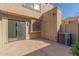 Back patio with sliding glass door access from inside at 3491 N Arizona Ave # 98, Chandler, AZ 85225