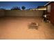 Large backyard with fire pit and block wall fencing at 4417 N 70Th Ave, Phoenix, AZ 85033