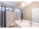 Bathroom with double sinks and a shower/tub at 4647 E County Down Dr, Chandler, AZ 85249