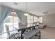 Casual dining area with table and bench seating, opening to the backyard at 4647 E County Down Dr, Chandler, AZ 85249