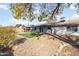 Backyard view showcasing patio, grass, and tree at 4749 E Evergreen St, Mesa, AZ 85205