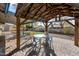 Covered patio with table and chairs, adjacent to the backyard at 4749 E Evergreen St, Mesa, AZ 85205