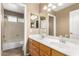 Bathroom boasts double sinks and a bathtub at 1451 E Ivanhoe St, Gilbert, AZ 85295