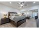 Spacious bedroom with a comfortable bed and mirrored closet at 15380 N 100Th St # 1096, Scottsdale, AZ 85260