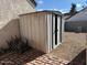 Metal storage shed in the backyard at 2255 W Rose Garden Ln, Phoenix, AZ 85027