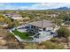 Aerial view of single-story home with pool and backyard at 26846 N 73Rd St, Scottsdale, AZ 85266