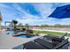 Relaxing pool and spa area with lounge chairs and umbrella at 26846 N 73Rd St, Scottsdale, AZ 85266