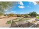 Landscaped backyard with a putting green and mountain views at 27921 N 153Rd St, Scottsdale, AZ 85262