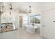 Spa-like bathroom featuring a freestanding tub and walk-in shower at 27921 N 153Rd St, Scottsdale, AZ 85262