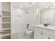 Clean bathroom with white subway tile and a bathtub at 27921 N 153Rd St, Scottsdale, AZ 85262