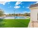 Private paddle ball court with artificial turf at 27921 N 153Rd St, Scottsdale, AZ 85262