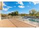 Spacious deck overlooking the pool and backyard at 27921 N 153Rd St, Scottsdale, AZ 85262