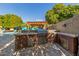 Outdoor kitchen with grill, prep area, and storage at 3210 E Brookwood Ct, Phoenix, AZ 85048