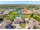 Aerial view showing house, pool, and sports courts; wide lot at 356 W Ivanhoe St, Gilbert, AZ 85233