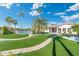 Landscaped backyard with a pool and walkway at 356 W Ivanhoe St, Gilbert, AZ 85233